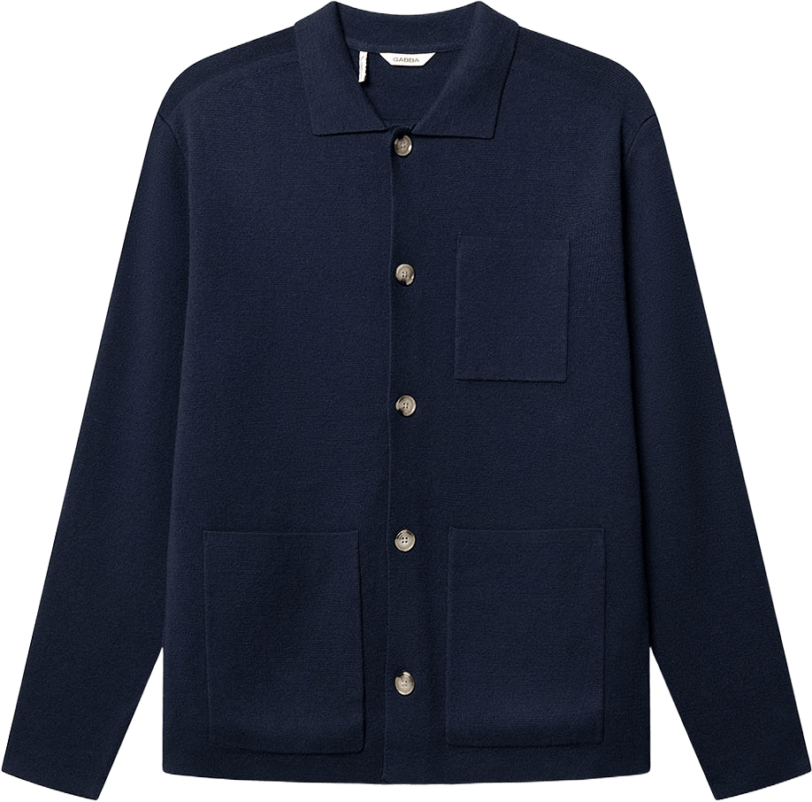 Blanko New Cardi LS Knit, från GABBA, i färgen Navy.