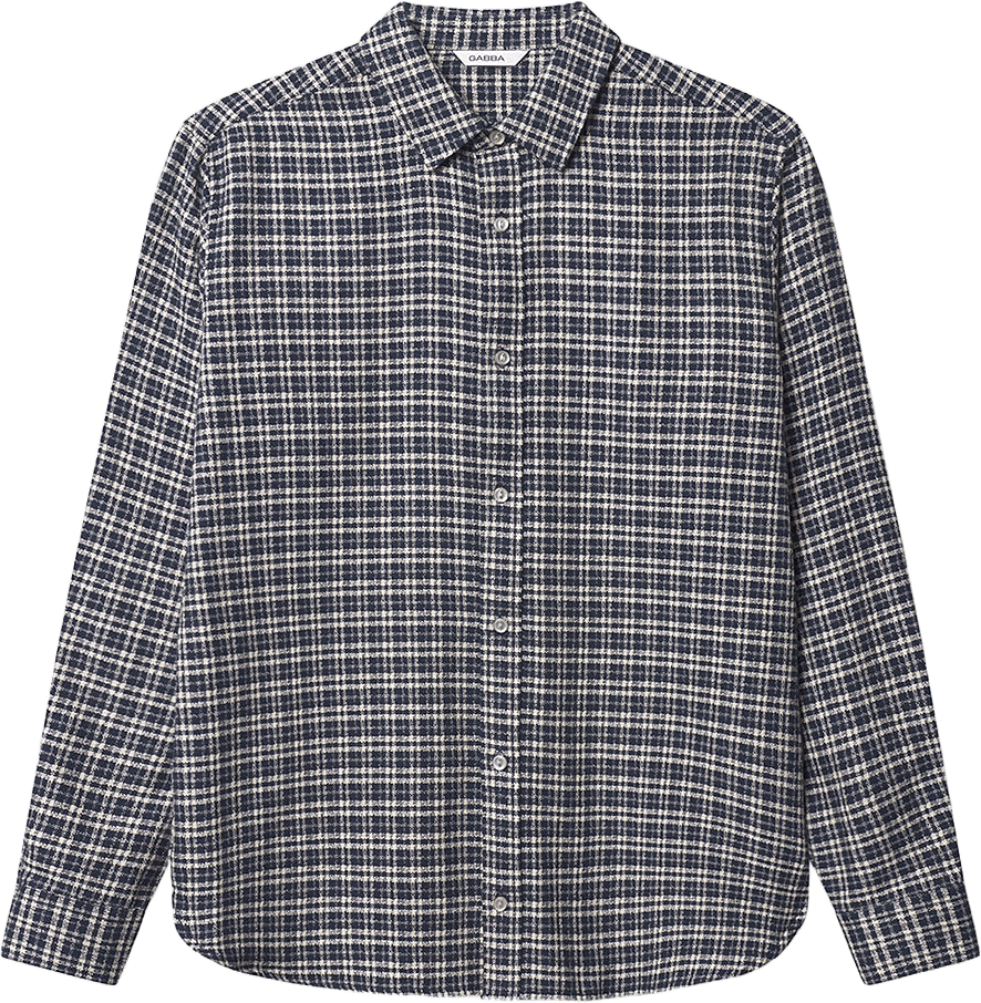 Sven reg TX LS Shirt L/S, från GABBA, i färgen Blue Check.