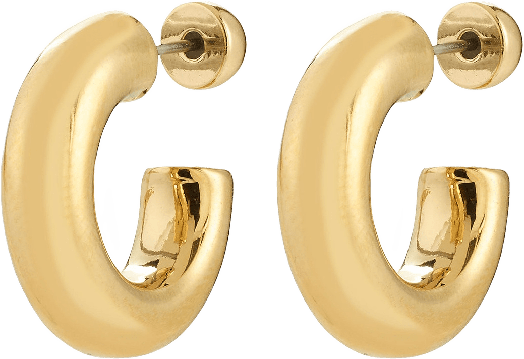 Phase Small Hoops Gold-Plated