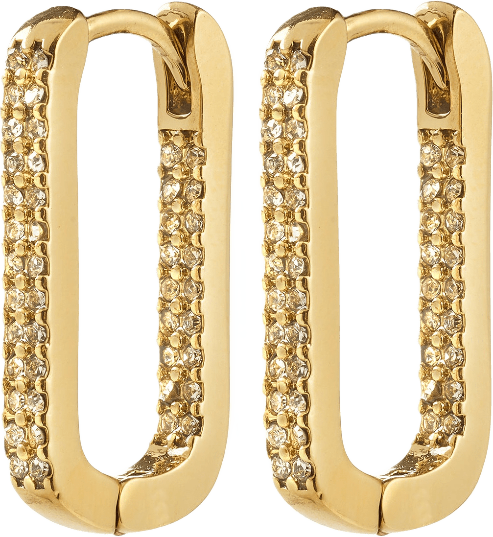 Phase Oval Hoops Gold-Plated, från Pilgrim, i färgen Gold Plated.