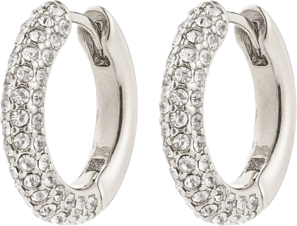 Tatum Medium Hoops Silver-Plated, från Pilgrim, i färgen Silver Plated.