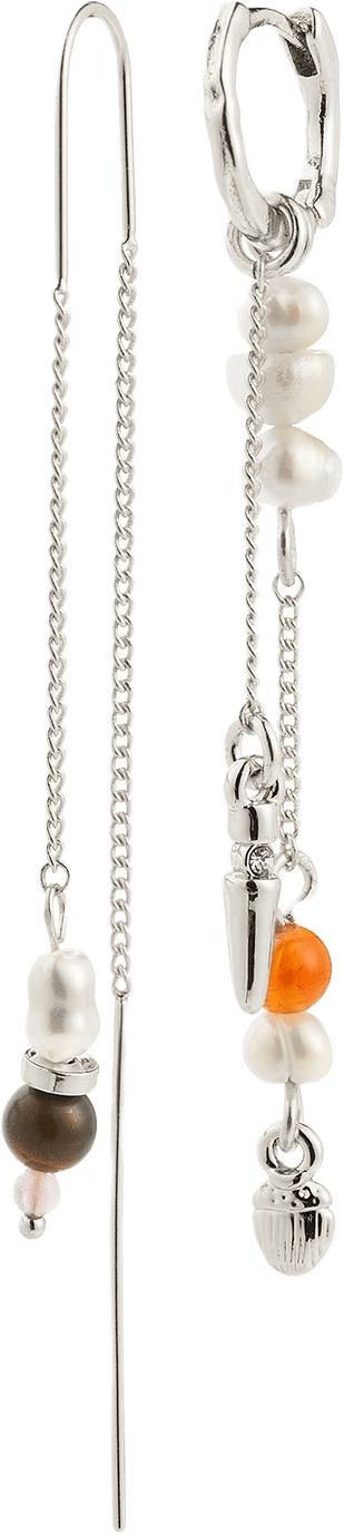 Between Chain Earrings Silver-Plated