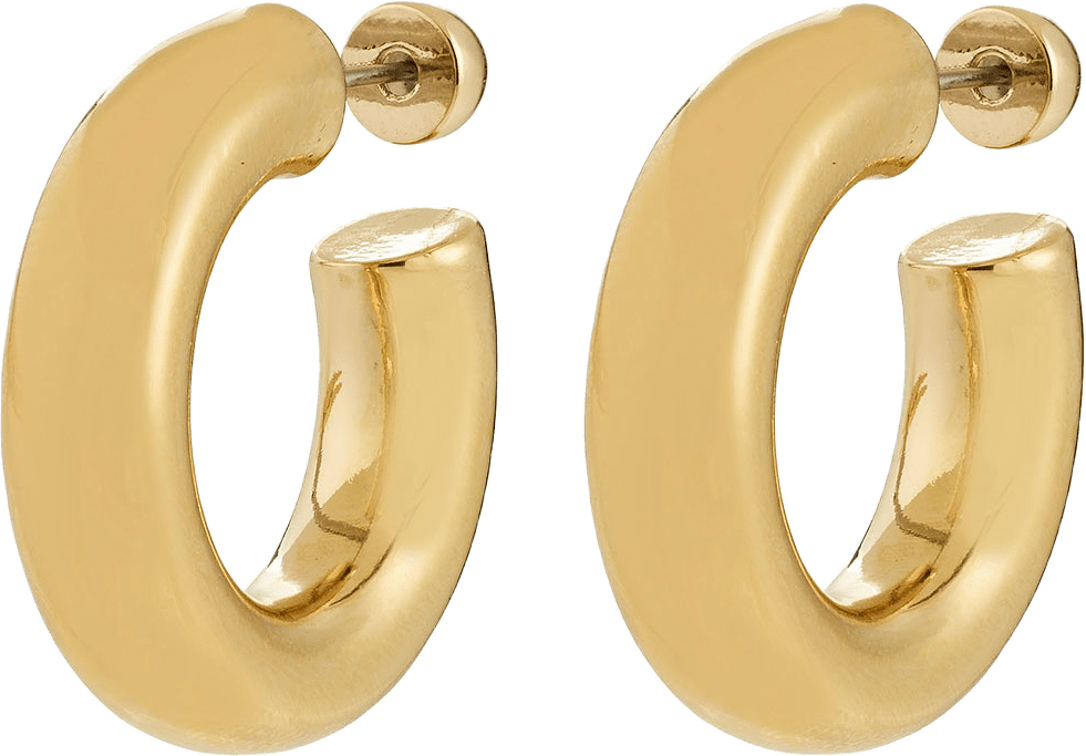 Phase Medium Hoops Gold-Plated