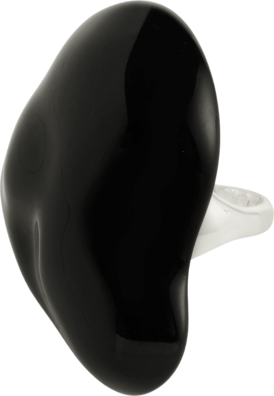 Lian Ring Silver-Plated/Black