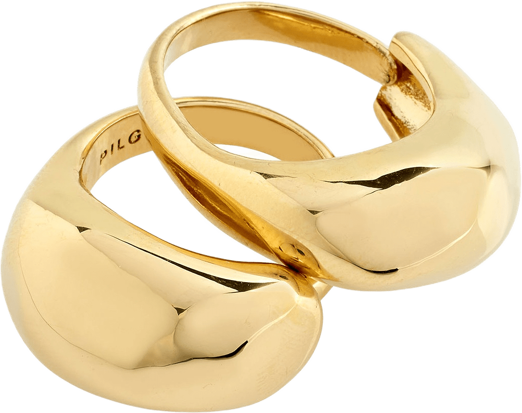 Harrison Rings, 2-In-1 Set, Gold-Plated