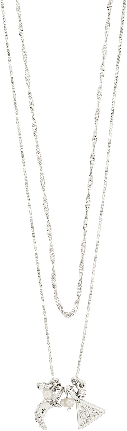 Between Necklace 2-In-1 Silver-Plated, från Pilgrim, i färgen Silver Plated.
