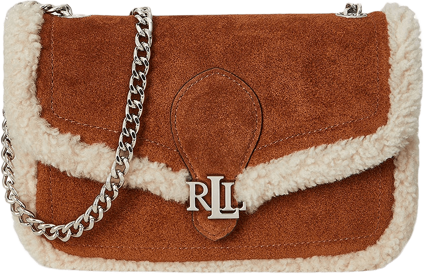 Shearling-Trim Bradley Crossbody Wallet