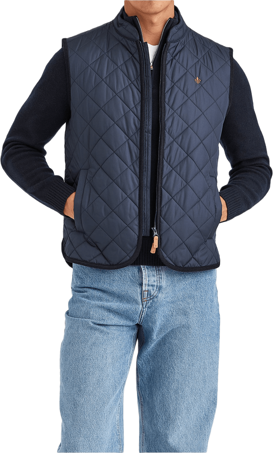 Teddy Quilted Vest, från Morris, i färgen Old Blue.