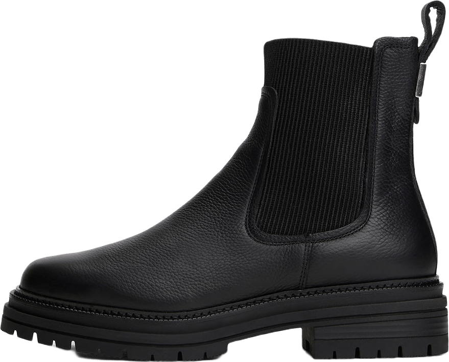 Pebble Grain Leather Chelsea Boots, från Tommy Hilfiger, i färgen Black.
