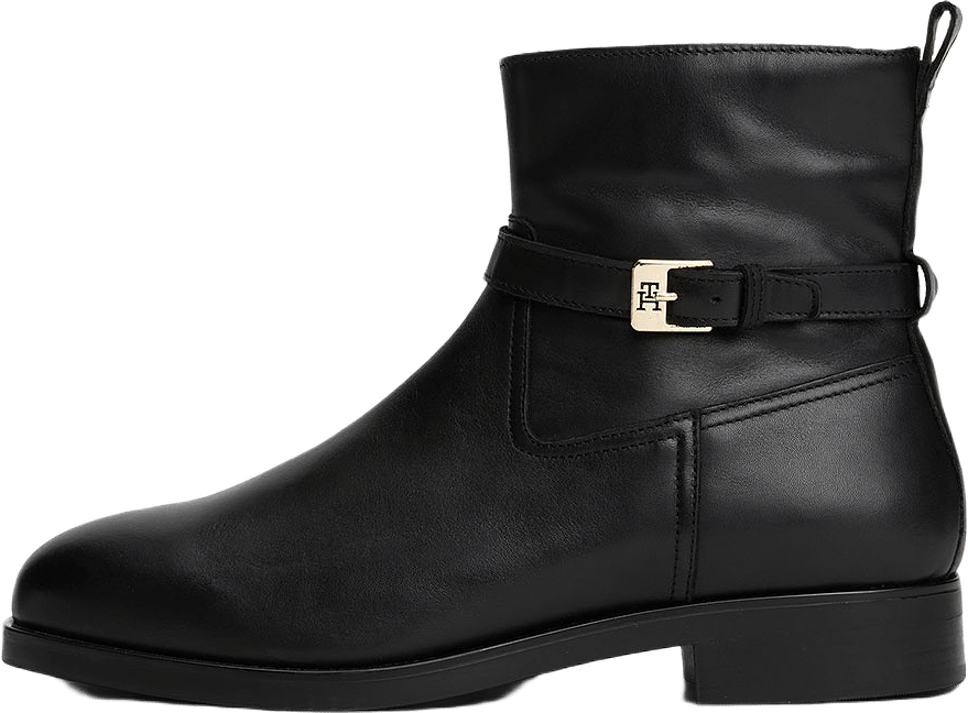 Leather Buckle Riding Boots, från Tommy Hilfiger, i färgen Black.