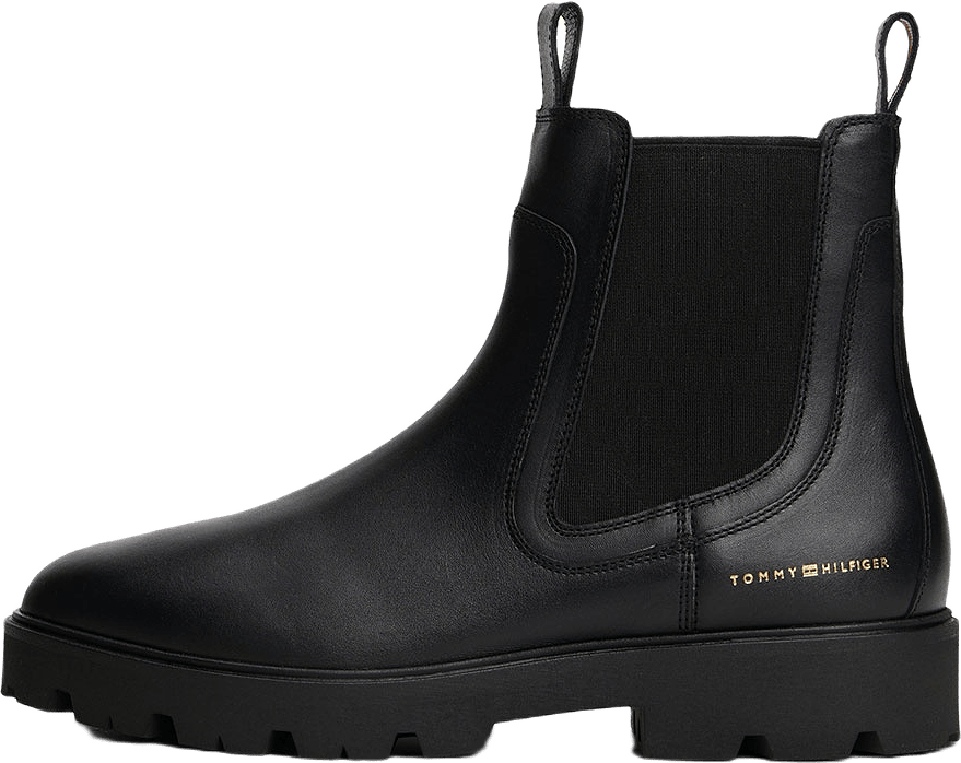 Leather Chelsea Boots, från Tommy Hilfiger, i färgen Black.