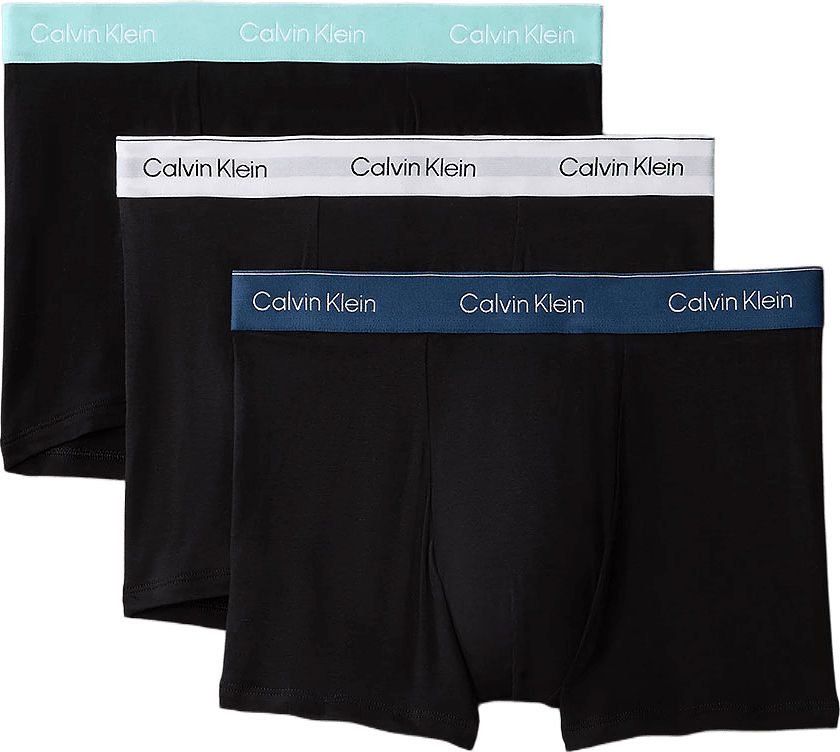 Relaxed Dart Trunk 3-Pack, från Calvin Klein, i färgen Black Bodies W/ Tahiti Turquoise/Da.