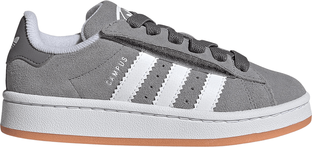Campus 00s Comfort Closure Skor med elastisk snörning för barn, från Adidas Originals, i färgen Grethr/Ftwwht/Ftwwht.