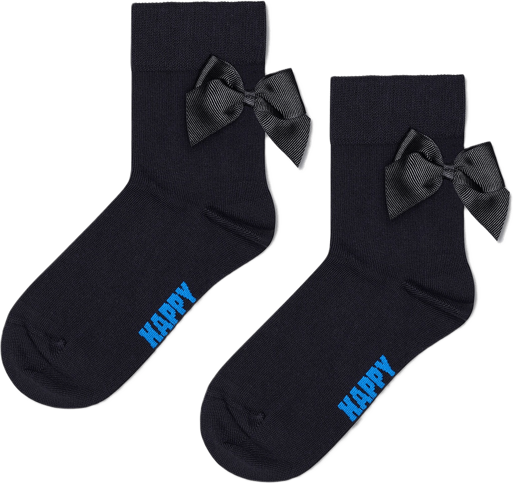 Bow 1/2 Crew Sock, från Happy Socks, i färgen Black.