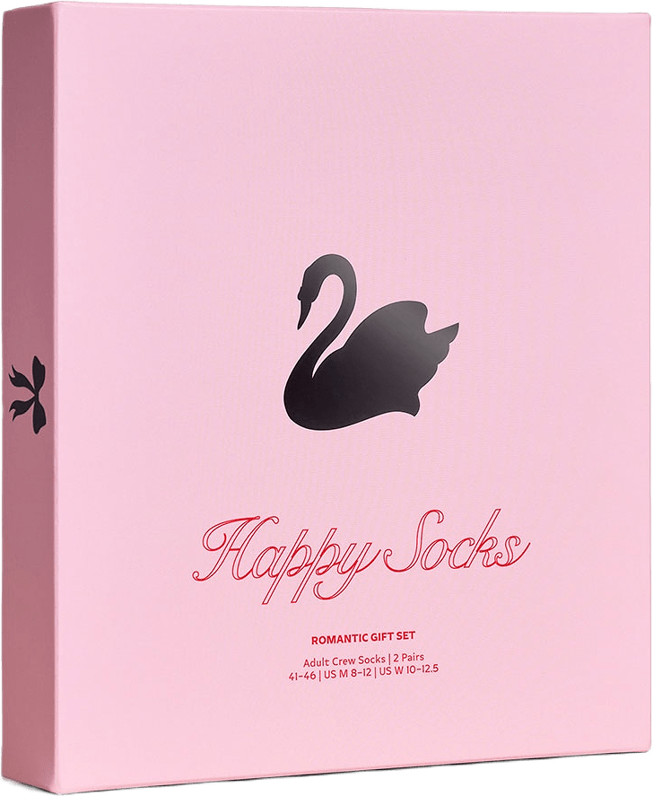 2-Pack Swan Socks Gift Set, från Happy Socks, i färgen Pink.