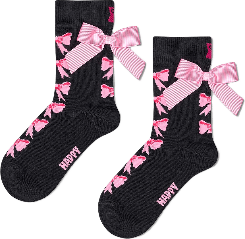 Kids Bow Sock, från Happy Socks, i färgen Black.