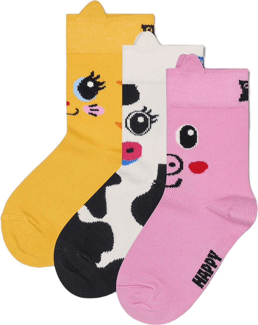 Kids 3-pack Barn Animals Socks Gift Set