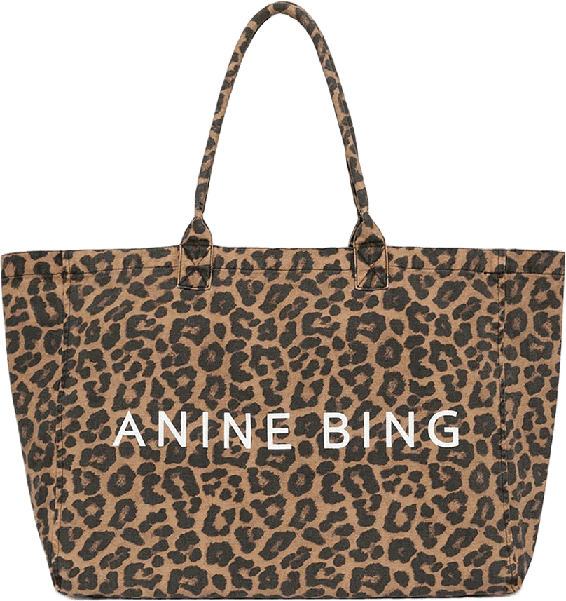 Leo Canvas Tote, från Anine Bing, i färgen Leopard.