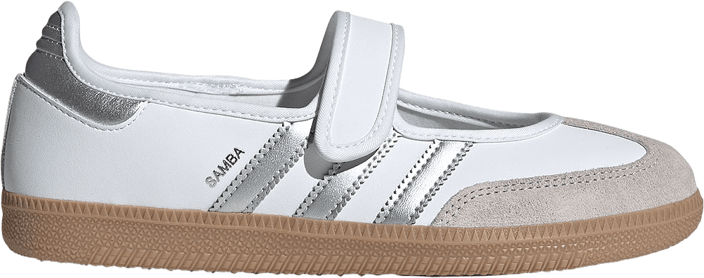 Samba OG Jane Skor, från Adidas Originals, i färgen Ftwwht/Silvmt/Gum4.