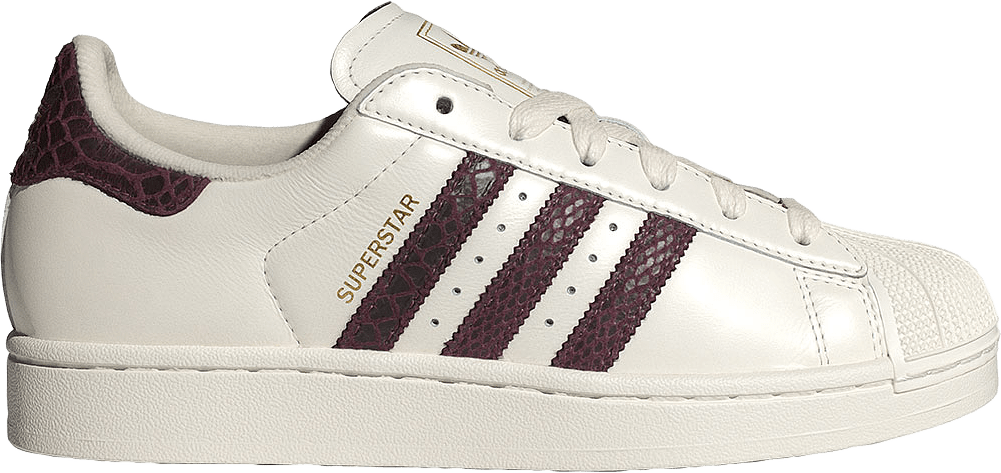 Superstar II Skor, från Adidas Originals, i färgen Owhite/Maroon/Goldmt.