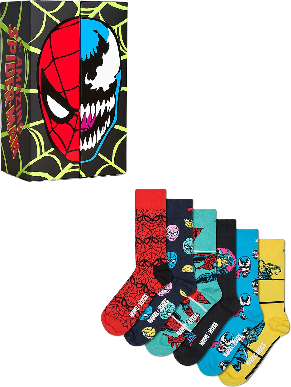 MARVEL™ Spider-Man 6-Pack Socks Gift Set, från Happy Socks, i färgen Black.