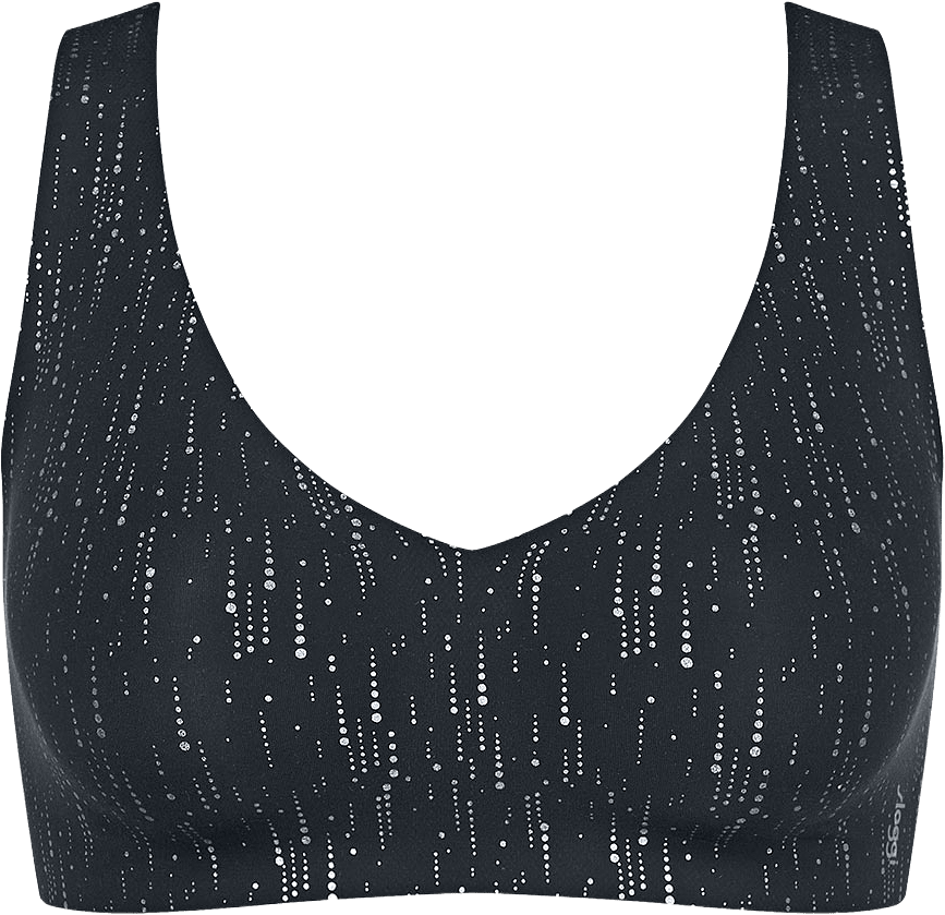 ZERO Feel 2.0 Festive Bralette, från Sloggi, i färgen Black Combination.
