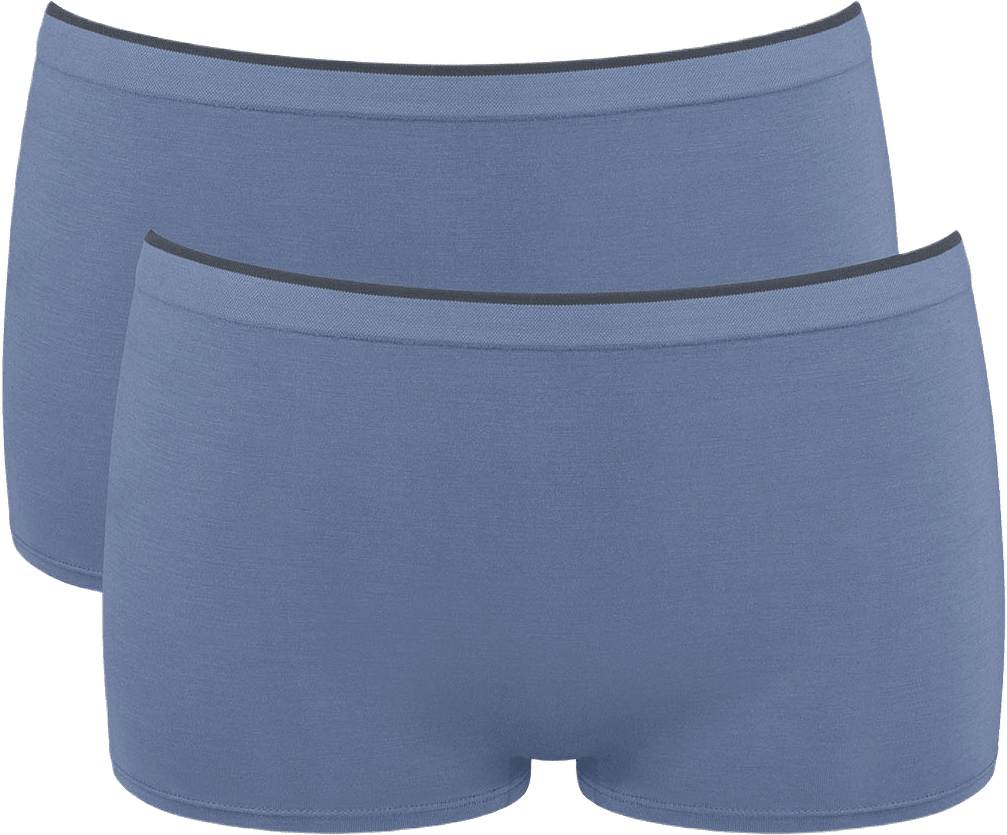 GO Sense Short 2P, från Sloggi, i färgen Blue Shadow.