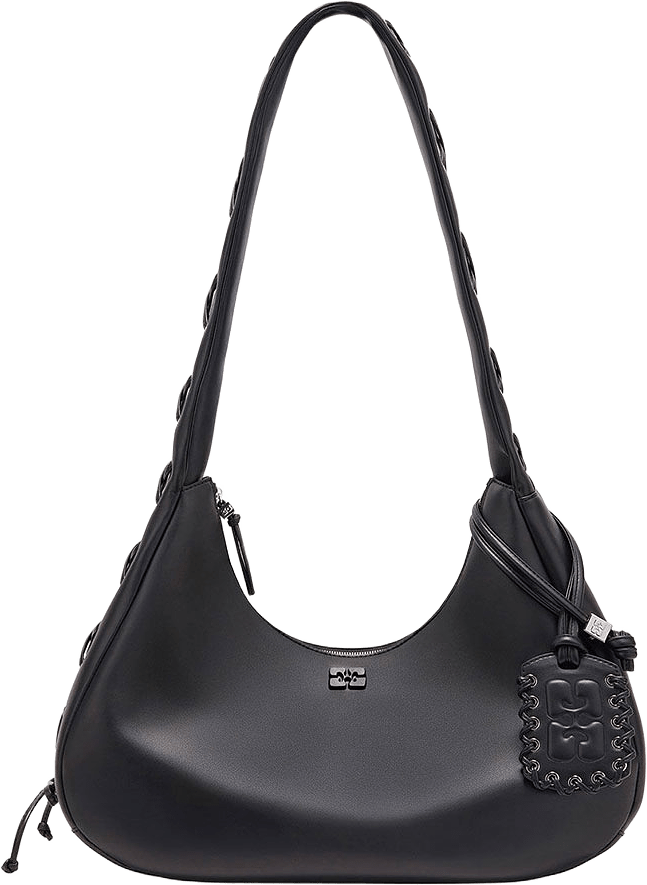 Hobo Medium Laces, från GANNI, i färgen Black.