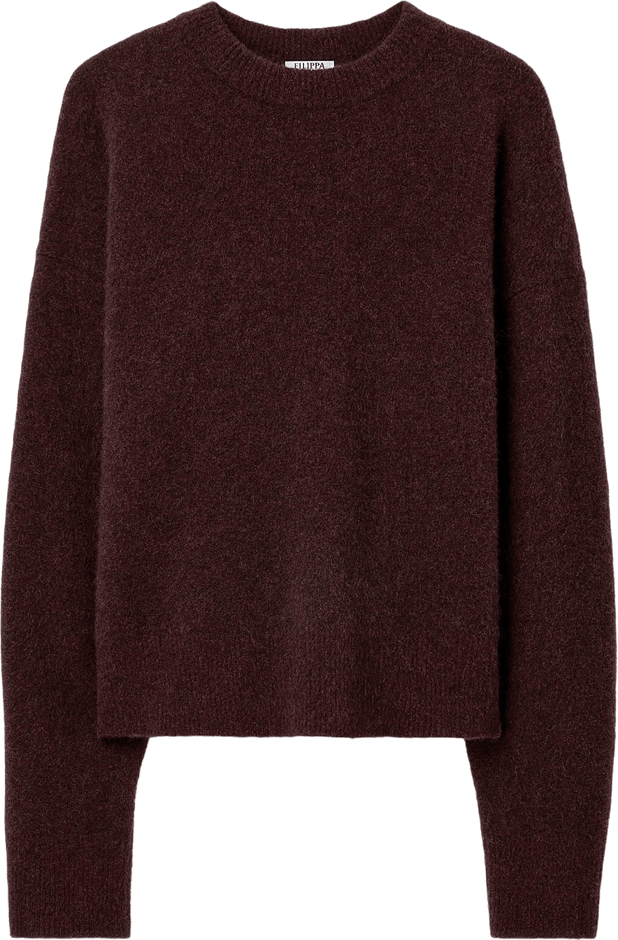 Wool Yak Crewneck Sweater, från Filippa K, i färgen Burgundy.