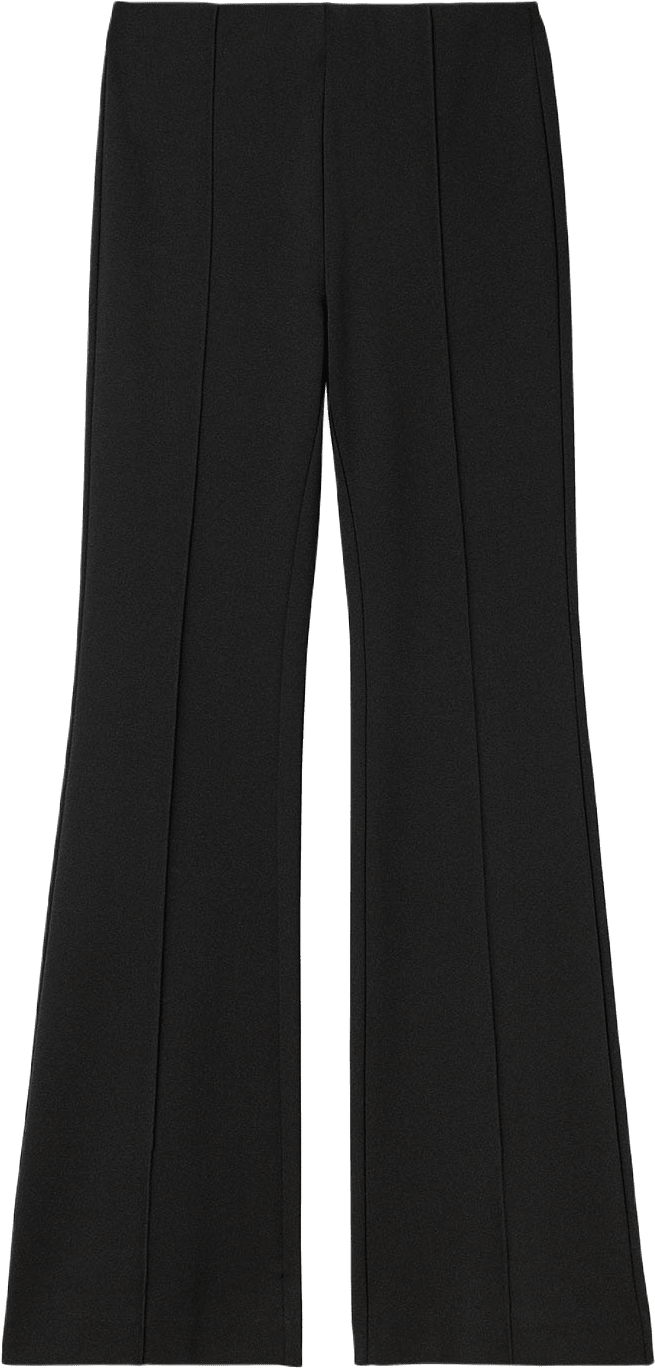 Long Flared Jersey Trousers