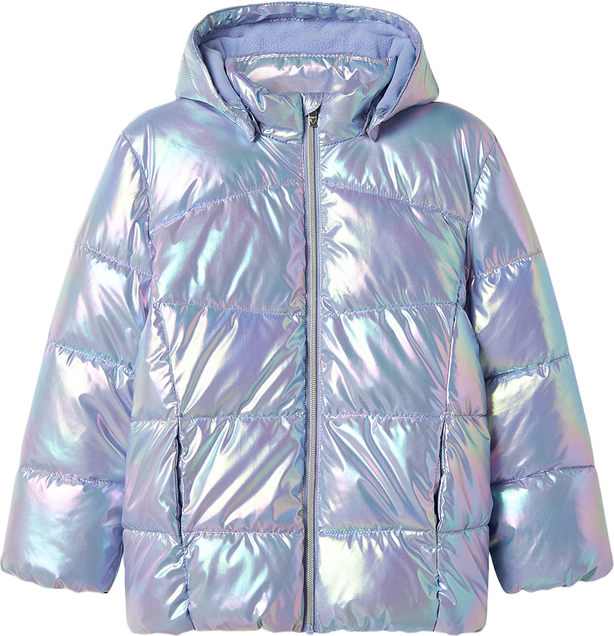Nkfmolina Puffer Jacket Shiny, från Name It, i färgen Pastel Lilac.