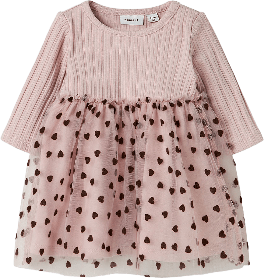 Nbfnea Ls Tulle Dress, från Name It, i färgen Burnished Lilac.