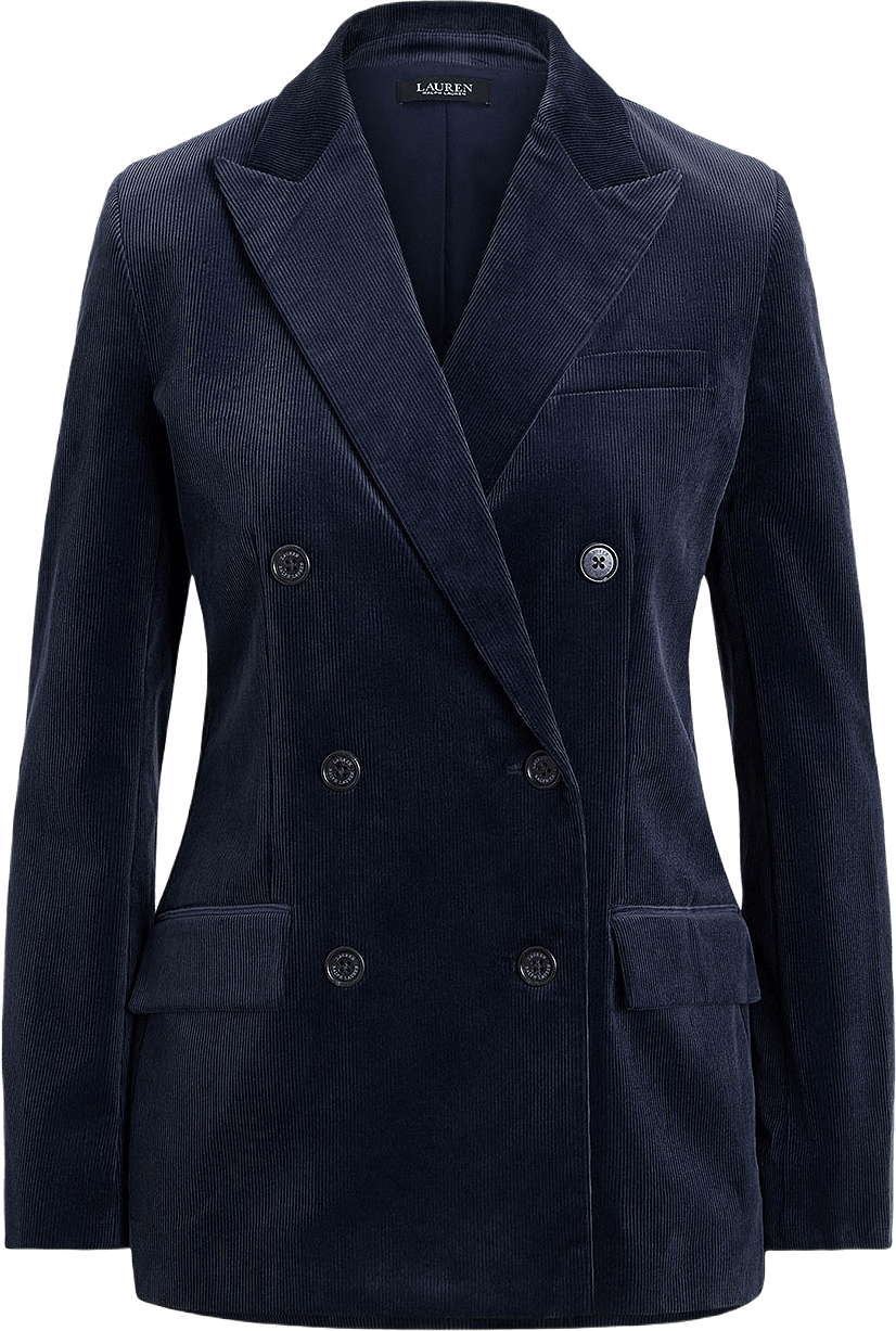 Double-Breasted Corduroy Blazer