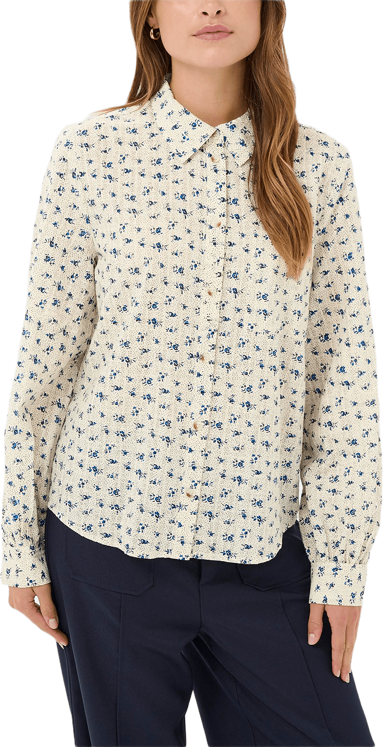 OmeliaSZ Plain Shirt, från Saint Tropez, i färgen Turtledove Mini Floral.