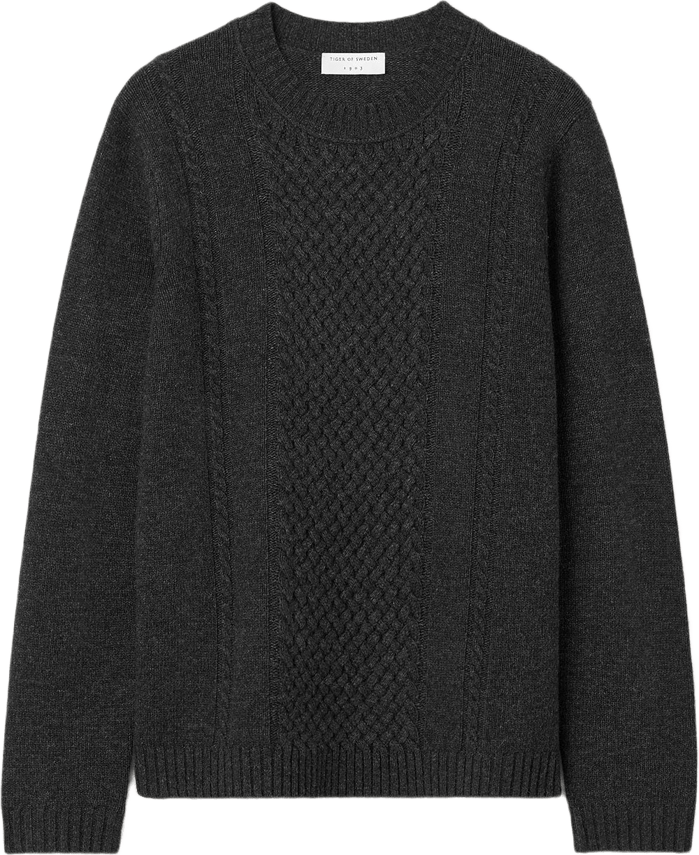 Harry RWS Stickad Tröja i Merinoull, från Tiger of Sweden, i färgen Phantom.