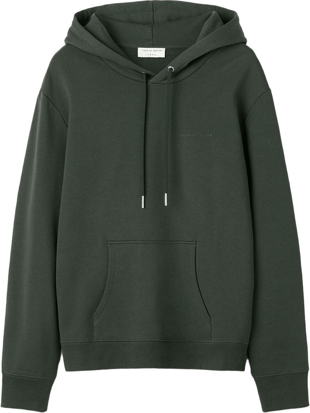 Marco Hoodie i Bomull, från Tiger of Sweden, i färgen Midnight Green.