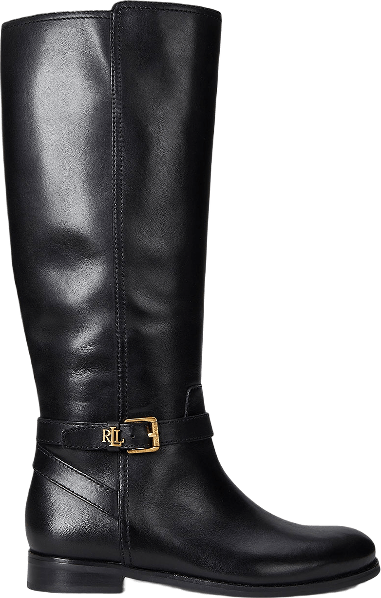 Brooke II Burnished Leather Tall Boot, från Lauren Ralph Lauren, i färgen Black.