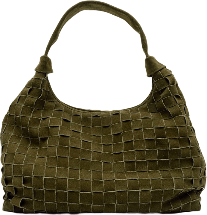 Big Dandy Braided Suede w. Gold, från Nunoo, i färgen Dark Olive.