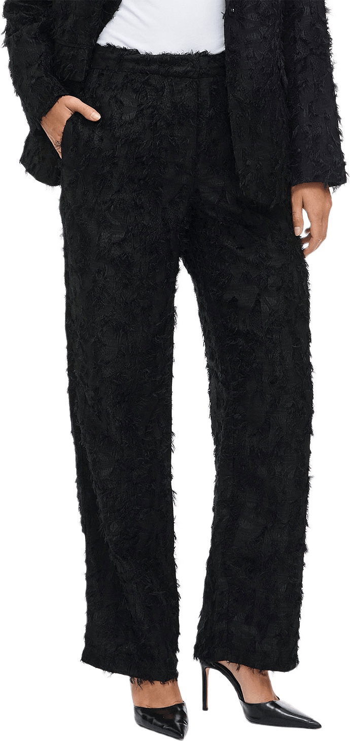 VIWAGNE Skräddarsydda byxor, från Vila, i färgen Black Beauty.