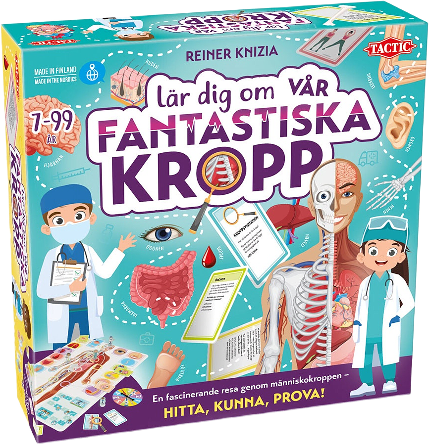 Familjespel Lär dig om vår fantastiska kropp, från TACTIC, i färgen Cmyk.