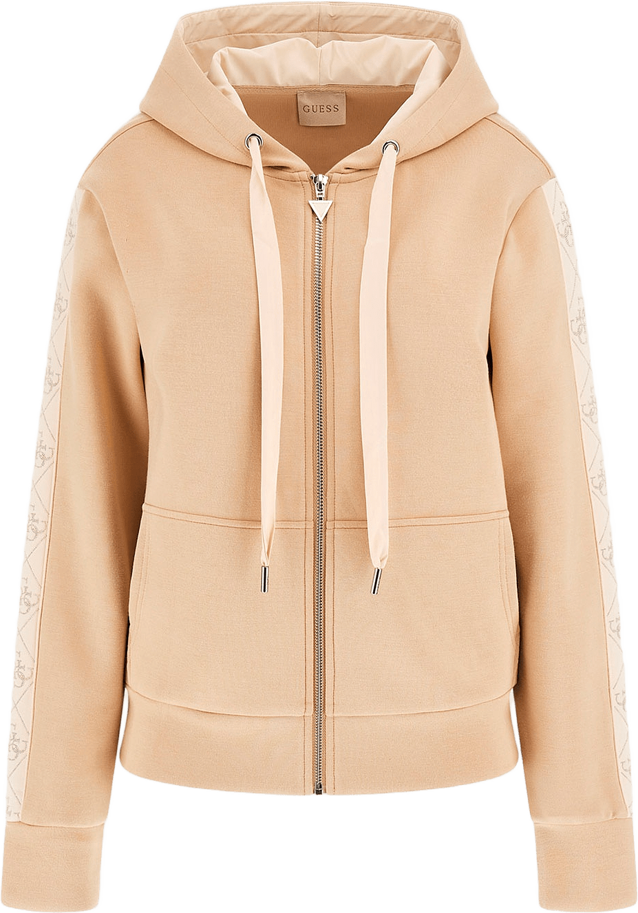 New Hooded Scuba Sweatshirt, från Guess, i färgen Cameo Beige.