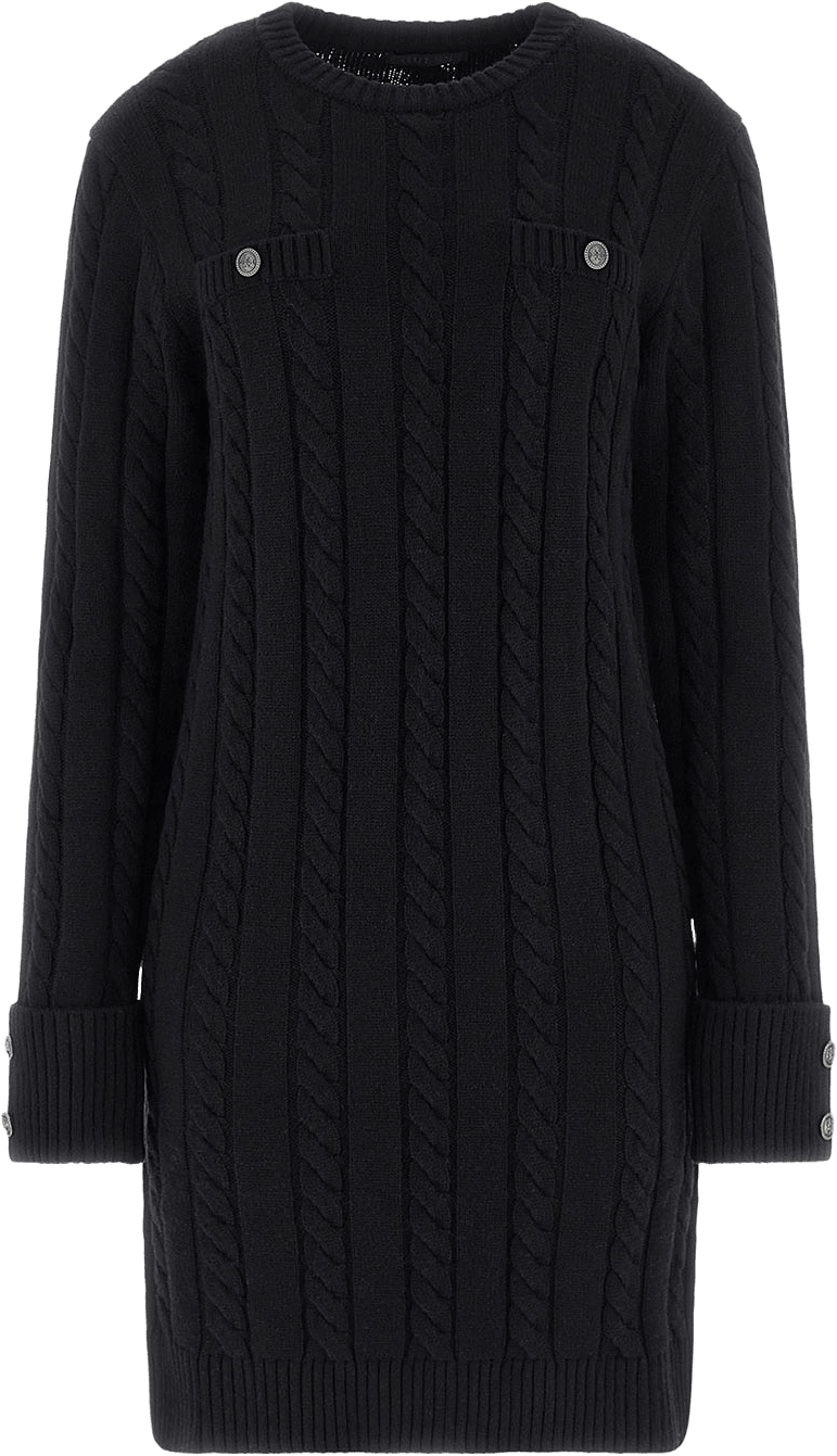 Ls Cn Elsa Swtr Dress, från Guess, i färgen Jet Black A996.