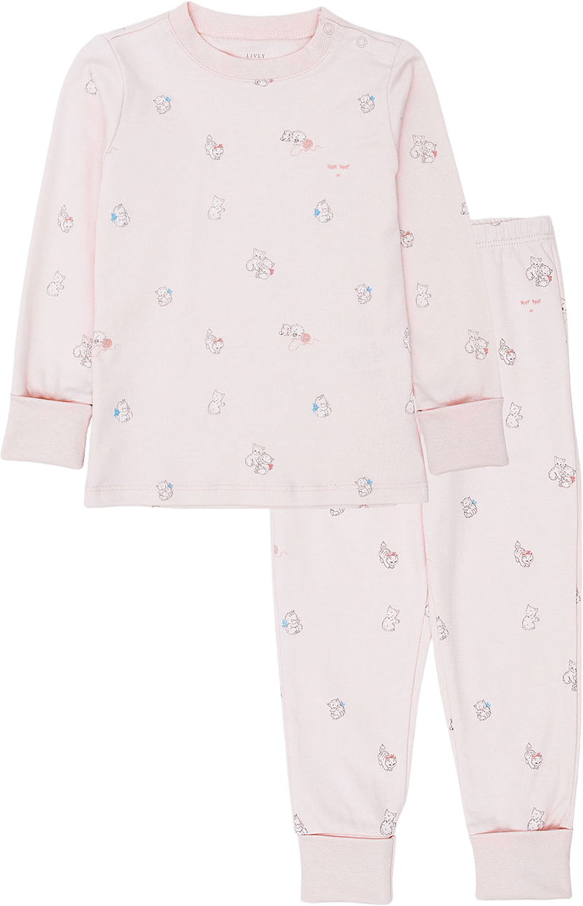 Kittens 2 Piece Set, från Livly, i färgen Pink.