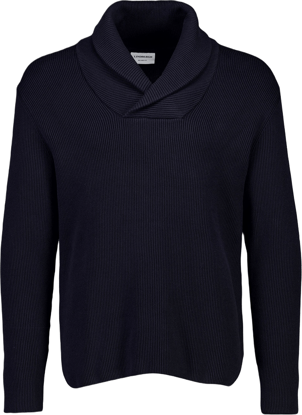 Shawl Collar Rib Knit, från Lindbergh, i färgen Navy.