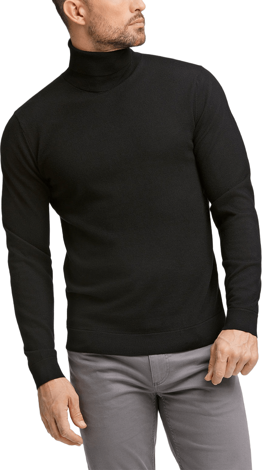 100% Merino Roll Neck Knit