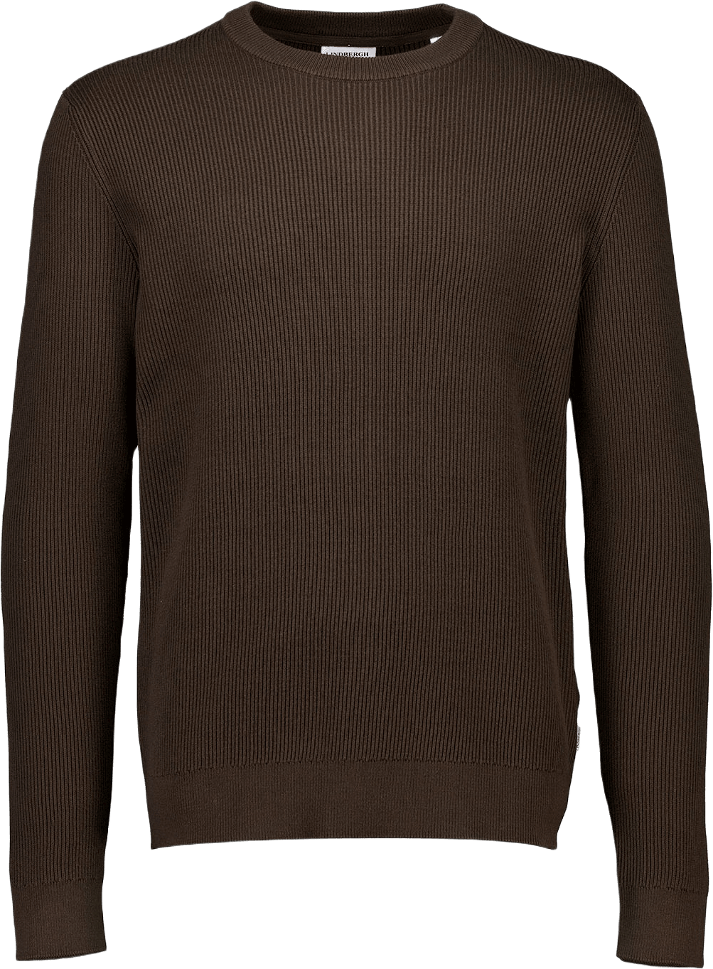 Rib Knitted O-Neck Knit, från Lindbergh, i färgen Brown.