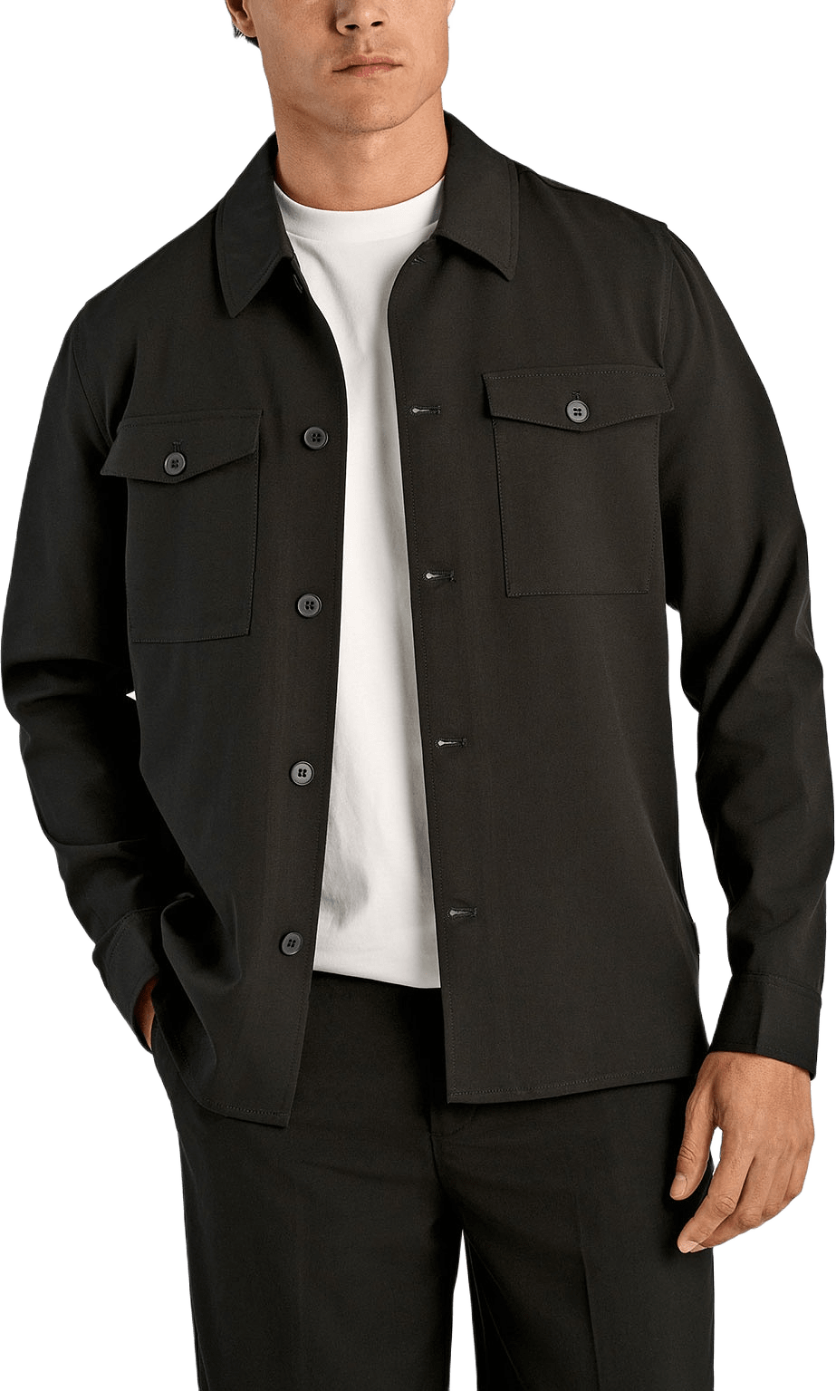 Superflex Overshirt, från Lindbergh, i färgen Black.
