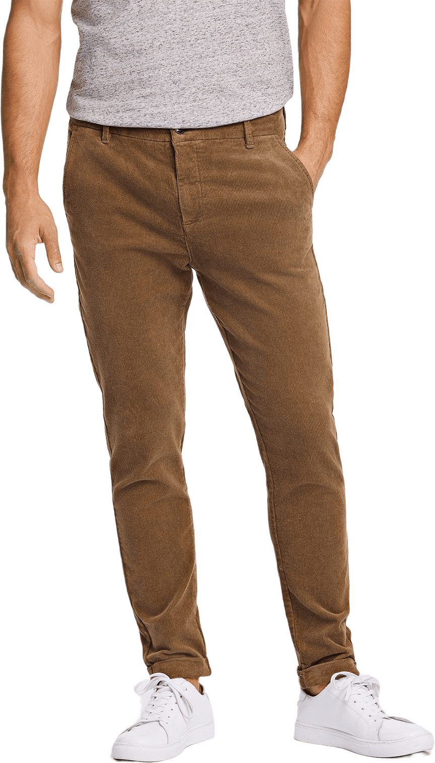 Cropped Corduroy Pants, från Lindbergh, i färgen Sand.