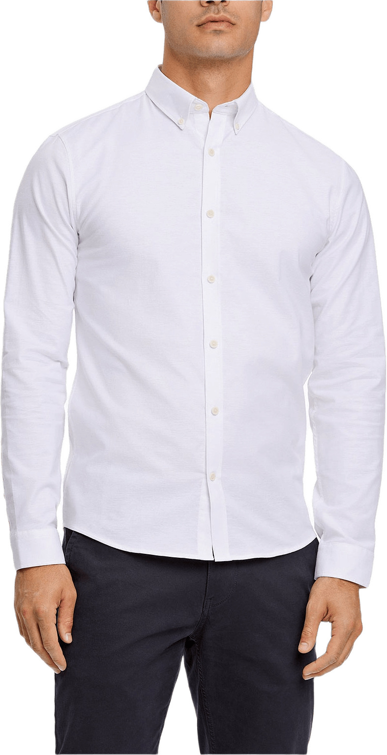 Oxford Superflex Shirt L/S, från Lindbergh, i färgen White.