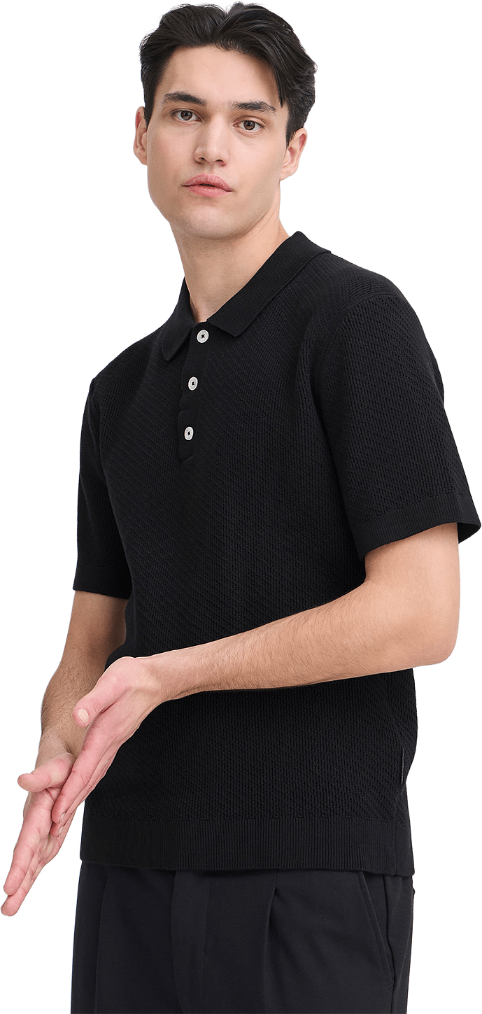 Isaksson Ss Polo Knit, från Casual Friday, i färgen Dark Navy.